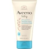 Aveeno Baby Healthy Start Newborn Balm, Fragrance-Free, 5 oz | Hypoallergenic Baby Skin Balm, Prebiotic Oat, Leaves a Nourishing Layer, Care for Newborn Skin