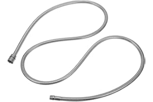 HAMPPLIES Stainless Steel Shower Hose Flexible Anti-Winding Design with Male Female Threads for Easy