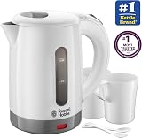 Russell Hobbs Travel Kettle 0.85L Dual Voltage 1000W Includes Cups view 2