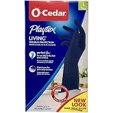 Playtex Living Premium Reusable Rubber Cleaning Gloves, Drip Catch Cuffs, Large (Pack of 2) Color may vary