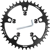goucrro 110/130 BCD Bike Chainring Round Narrow Wide | 36/38/40/42/44/46/48/50/52/54/56/58/60T, Bicycle Chainring with 5 Screws. for Road Bike Folding Bicycle