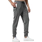 Casey Kevin Men's Joggers with Zipper Pockets Athletic Training Casual Sweatpants Breathable Soft Pants for Men