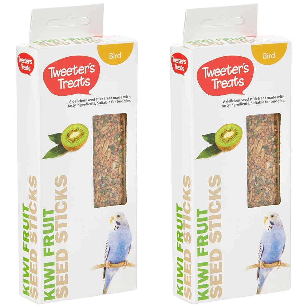 Tweeter's Treats Seed Sticks for Budgies - Kiwi Fruit (Pack of 2)