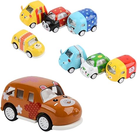 Faironly Ninos 1 64 Aleacion Auto Tirar Diecast Model Juguete Simpaticos Dibujos Animados Auto Juguete Regalo Amazon Es Hogar