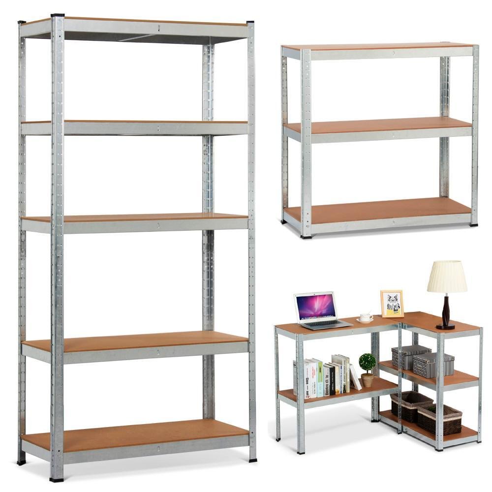 Buy Yaheetech Heavy Duty Silver 5 Tier,175KG Per Shelf Storage Shelving