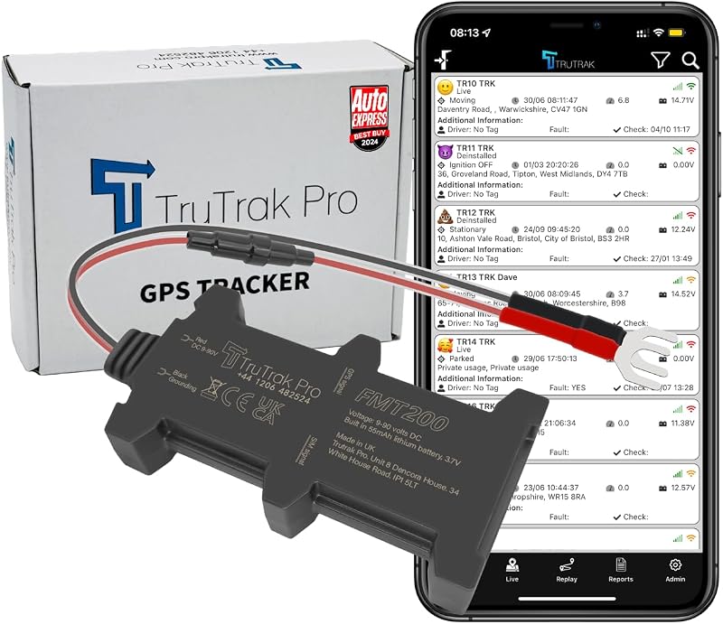 TruTrak Pro FMT200 4G GPS Tracker Real Time Vehicle Tracker 12-24V