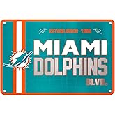 ZYJTEK Football Mancave Metal Street Sign, 8" x 12" Orange Design Wall Decor Sign Great for Man Cave, Bed Room, Office, Home