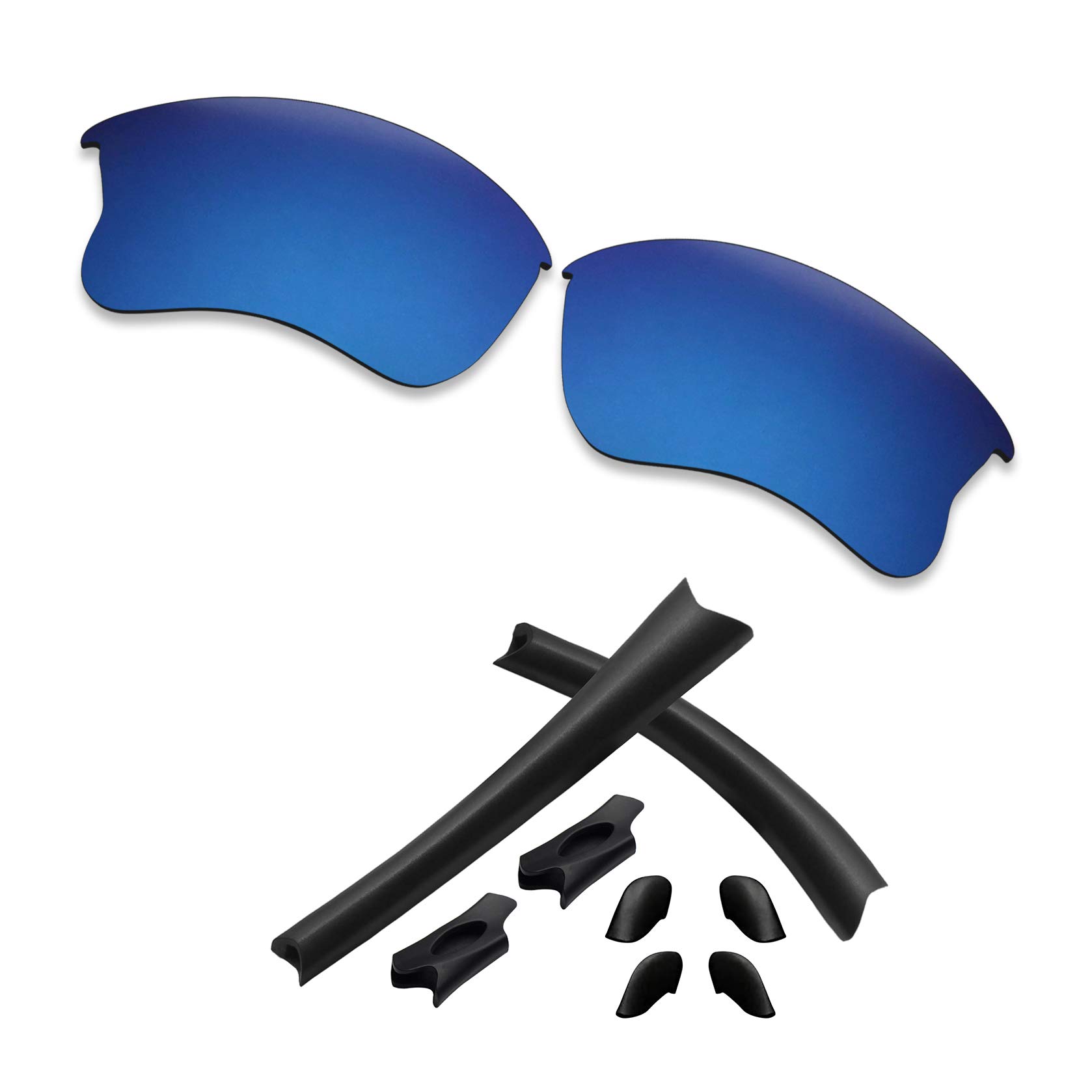 TRUSHELL Polarized Replacement Lenses | Rubber Kits for Oakley Flak Jacket XLJ OO9009 Sunglass
