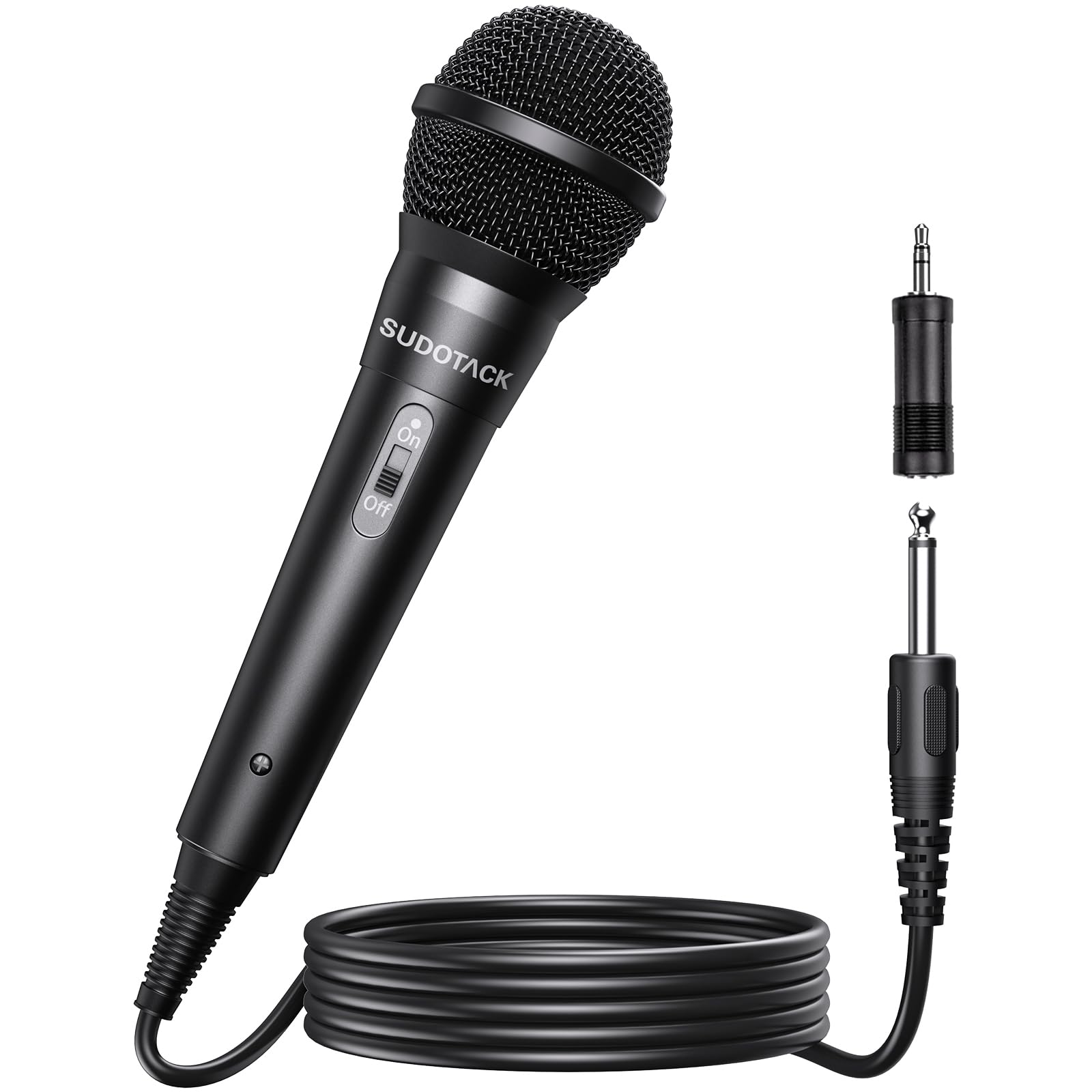 Photo 1 of SUDOTACK Karaoke Microphone Wired Handheld: Dynamic Vocal Mic for PA System Speakers AMP with 9.84ft Cable and ON/Off Switch 1/4” Plug for Public Speaking