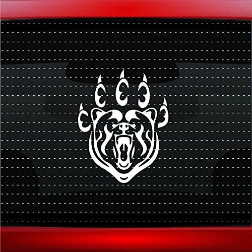 Bear Paw #6 Indian Native American Car Sticker Truck Window Vinyl Decal COLOR: FORREST GREEN