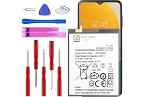 Soseieiu A13 Battery,(𝟮𝟬𝟮𝟰 𝗡𝗲𝘄 𝗨𝗽𝗴𝗿𝗮𝗱𝗲𝗱) 5000mAh EB-BA136ABY Replacement Battery for Samsung Galaxy A13 5G SM-A136U SM-A136U1 SM-A136W with Adhesive Tape Tool Repair Kit