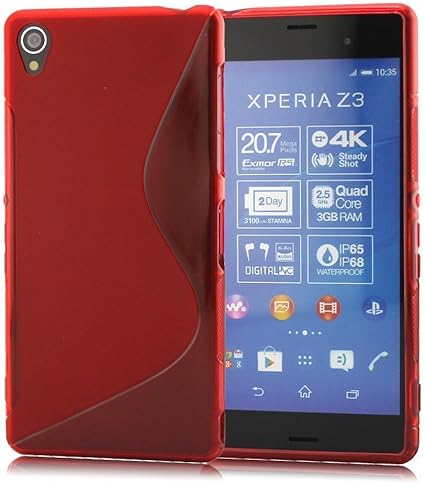 Amazon Sony Xperia Z4 Tpu グリップカバーケース Docomo So 03g Au Sov31 Softbank 402so エクスペリア ゼット4 Simフリー 対応 薄型軽量21g 滑止めグリップ加工 ソフトフィットモデル 半透明クリア My Way 出品カラー全5色 Xperia Z4 Design S Red 赤