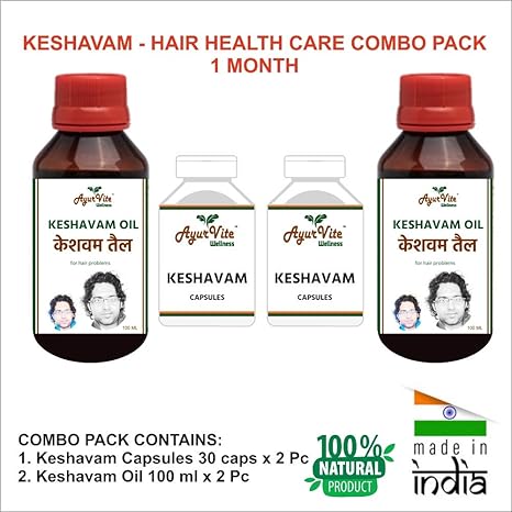 Buy Keshavam Hair Health Care Combo Package Of Oil Capsules