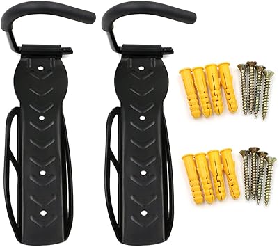 Amazon Sumnacon 2本セット 自転車 スタンド 縦 壁掛け フック 縦収納 スタンド 固定式 耐荷重30kgまで 黒 Sumnacon ディスプレイスタンド