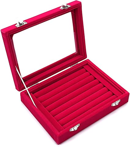 Ivos Terciopelo anillo caja caja aretes anillo joyería caja ...