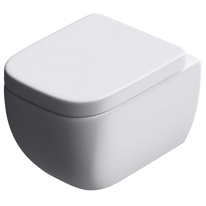 Edle Design Toilette Aachen101, mit Silent Close Sitz, Wand-WC, Hänge WC