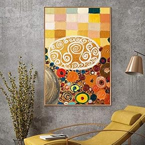 Floating Framed Canvas Wall Art for Living Room, Bedroom Golden Abstract Oil Painting Canvas Prints for Home Decoration Ready to Hang - 16x24 inches