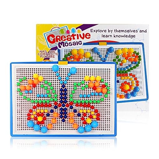 Puzzle Pegboard Sunsbell 296pcs Mushroom Nails Jigsaw Puzzle for Children