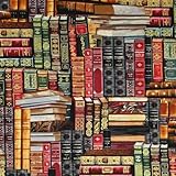 Timeless Treasures Library Books Multi Gold Metallic, 44-inch (112cm) Wide Cotton Fabric Yardage