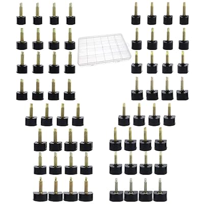 Whonline 32 Pairs (8 Size) High Heel Repair Tips with Transparent Storage Box, U-Shape, Black