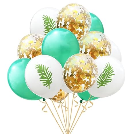 15 pcs Flamingo Ananas Schildkröte Leaf Latex Luftballons Konfetti Luftballons für Hochzeit Dekoration Geburtstag Hawaii Part