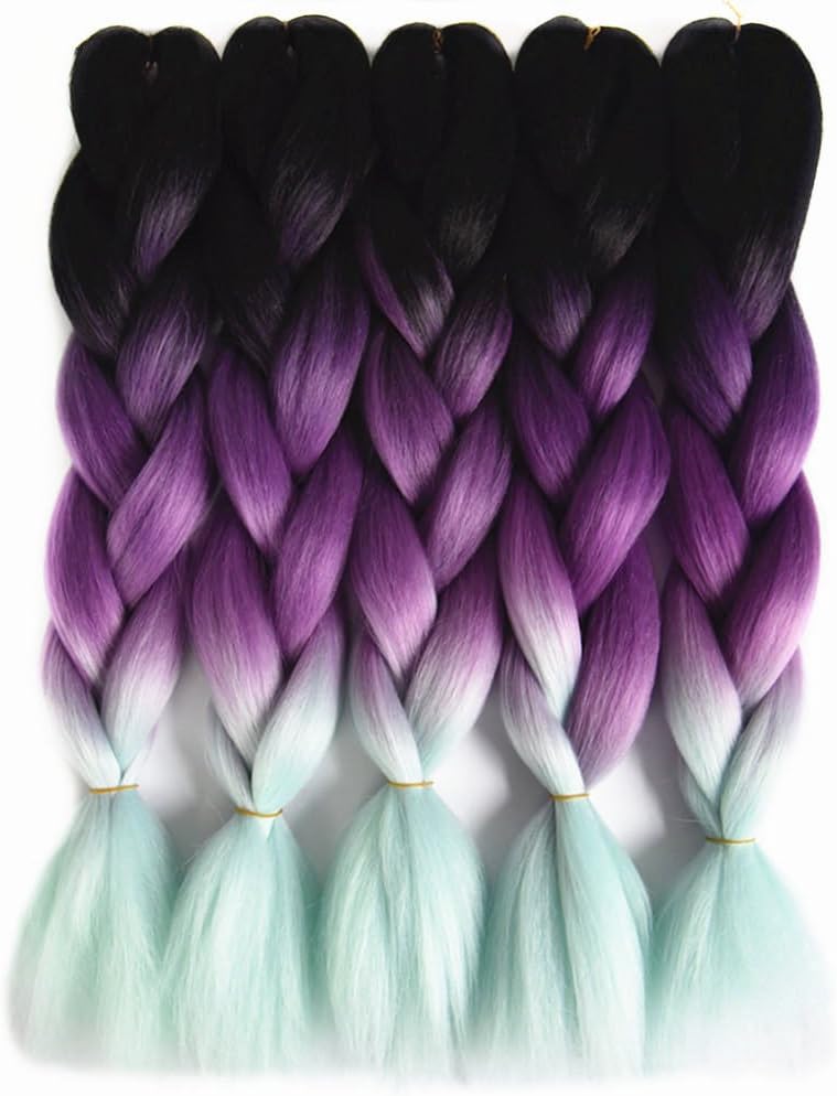 Ombre Blonde Jumbo Braiding HairExtension Synthetic Crochet Braids Hair Bundles 5 Pcs/lot (4)