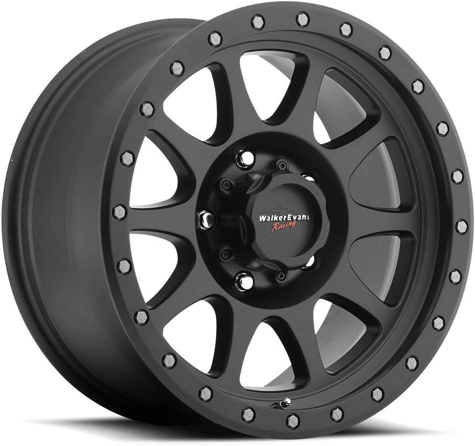 Walker Evans 504SB Legacy Satin Black with Satin Black X-LOK Lip Wheel with Painted Finish (18 x 9. inches /5 x 5 inches, 1 mm Offset)