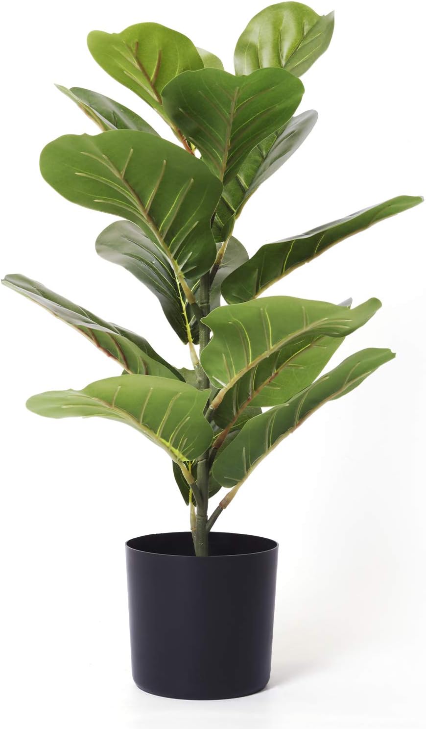 Homelux Theory Fiddle Leaf Fig Tree Artificial Plant Decor for Bedroom, Office Decor, Home Decor, Bathroom Decor, and Living Room Decor. Tall Fake Tree Looks Real. Ficus Tree Faux Plant(1 Stem, 21.7