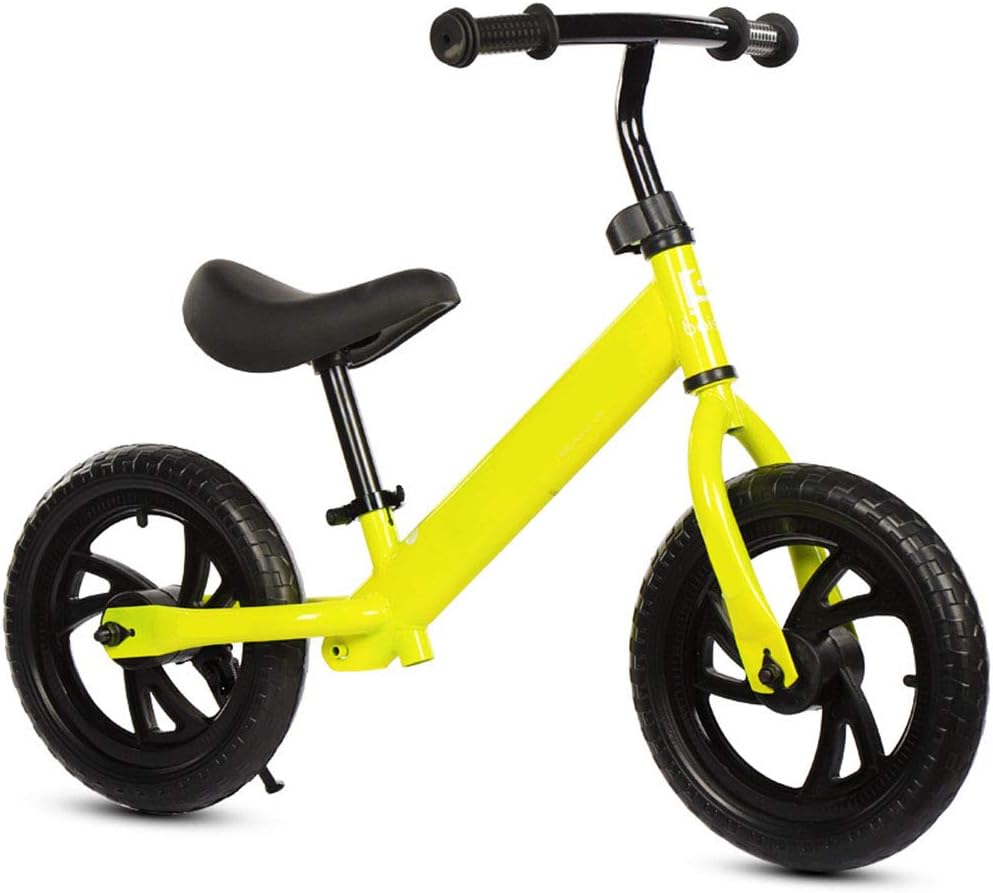 DFSSD Toddler Balance Bike, No Pedal Walking Balance Bike, Solid Tire High Shock Absorption Performance, Safe And Stable TPR Non-Slip Handlebar,Yellow