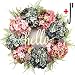 Hydrangea wreaths for front door,Outdoor summer wreaths for front door,Fall spring handmade Hello Wreath for Front Door,Farmhouse Wreath ,Rustic Wreath,Grapevine Wreath,Window Decoration (20 inches)