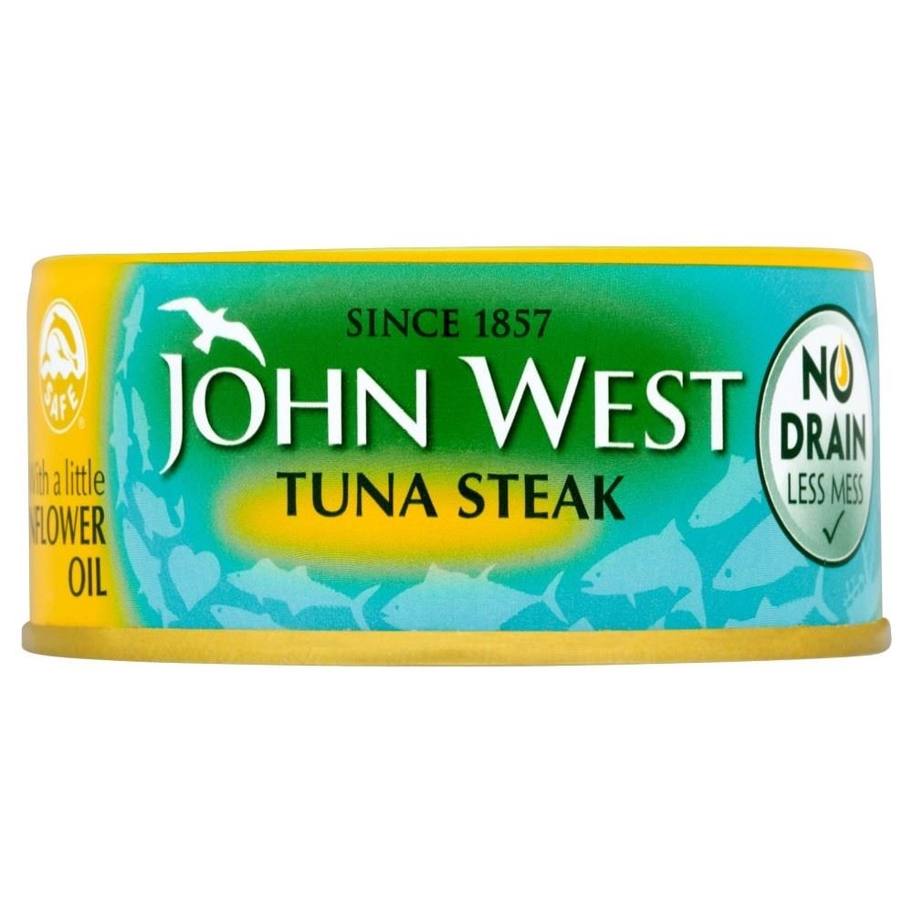 John West Tuna Steak in Sunflower Oil No Drain (120g) Pack of 6