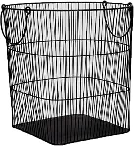 MedvLisd Cesta de Almacenamiento de Hierro Redondo, Cesta de Malla para