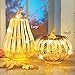 Collections Etc Lighted Antique Gold Glass Pumpkin Small, Small