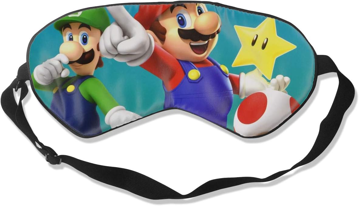 Double Sided Smooth Natural Silk Shading Super Mario Sleep Mask Eye Mask