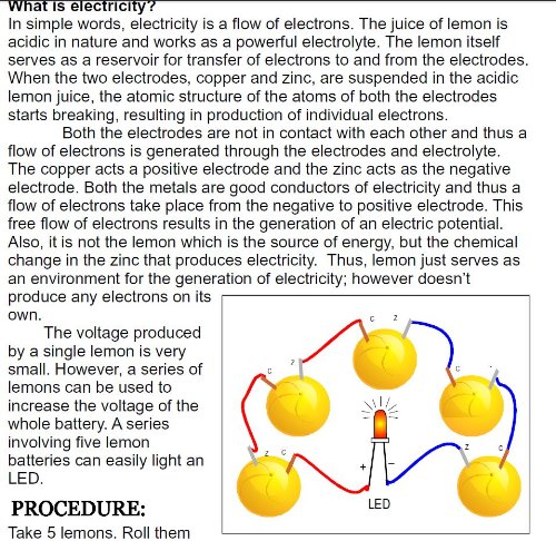 Buy Electricity From Lemon Battery Kit Do It Yourself Working Model Online At Low Prices In India Amazon In