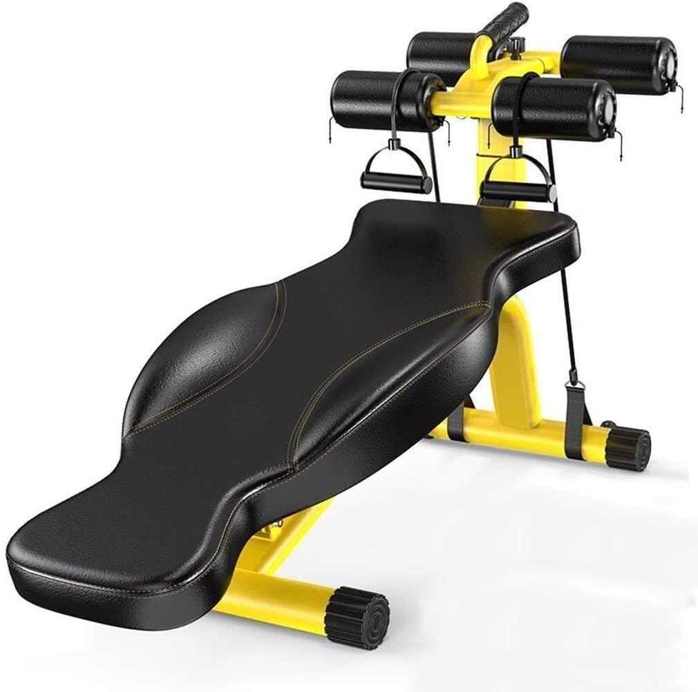 HZC Adjustable Weight Bench Home fitness equipment men supine board assisted abdomen multi-function exercise assistive exercise folding thin belly artifact fitness dumbbell bench