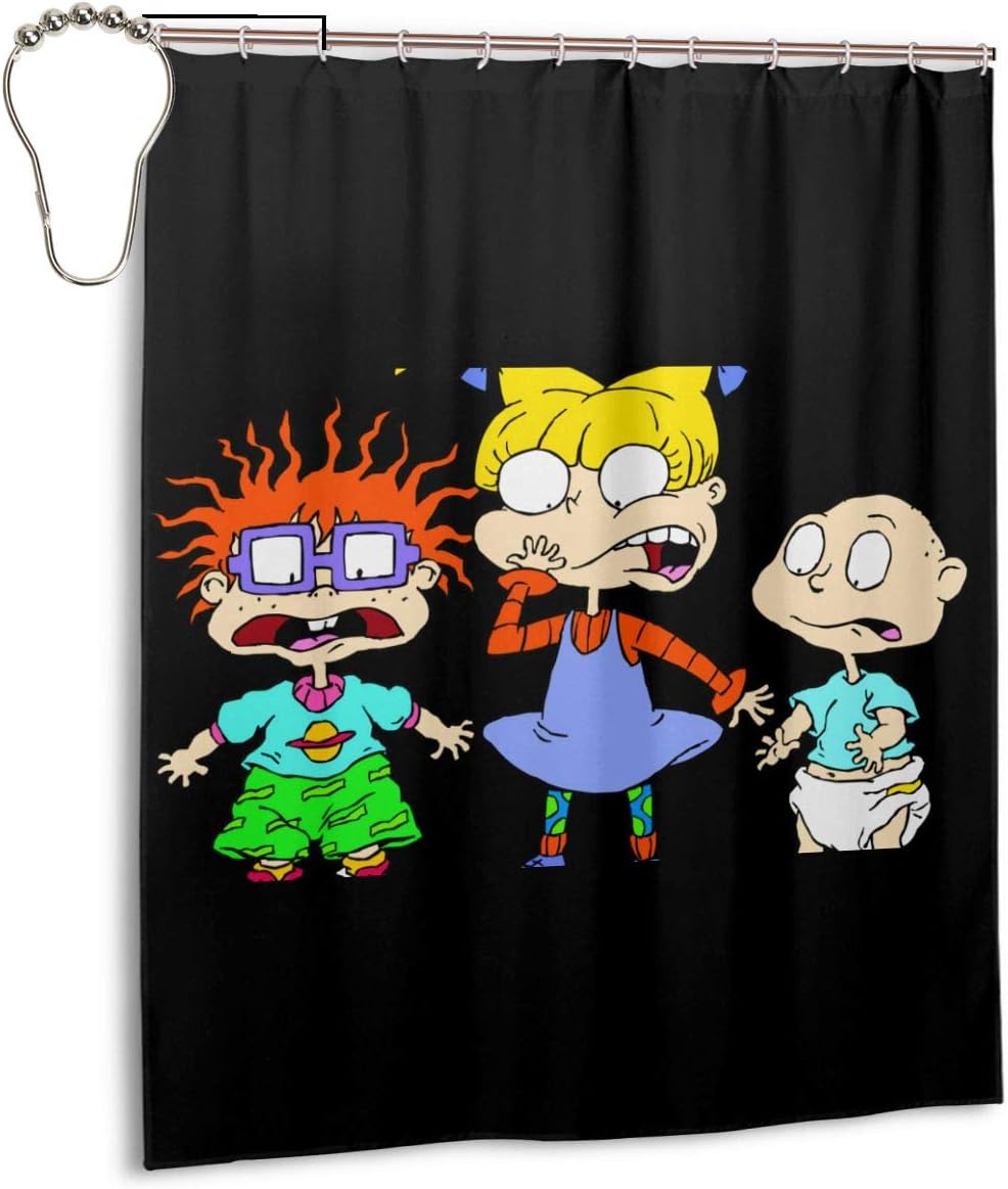 Amazon Com Hidreama Rugrats Tv Show Shower Curtain Funny Home Bathroom Decor Polyester Waterproof Fabric Bathroom Curtain 60x72 In Home Kitchen