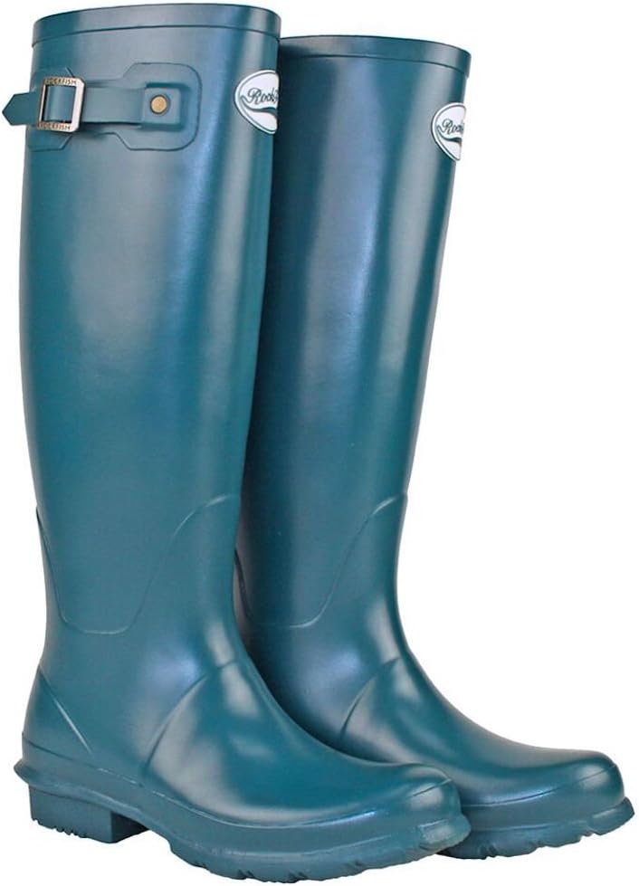 Rockfish Women's Wellies Standard Calf Fit Matt Finish Dragon Fly Size 7