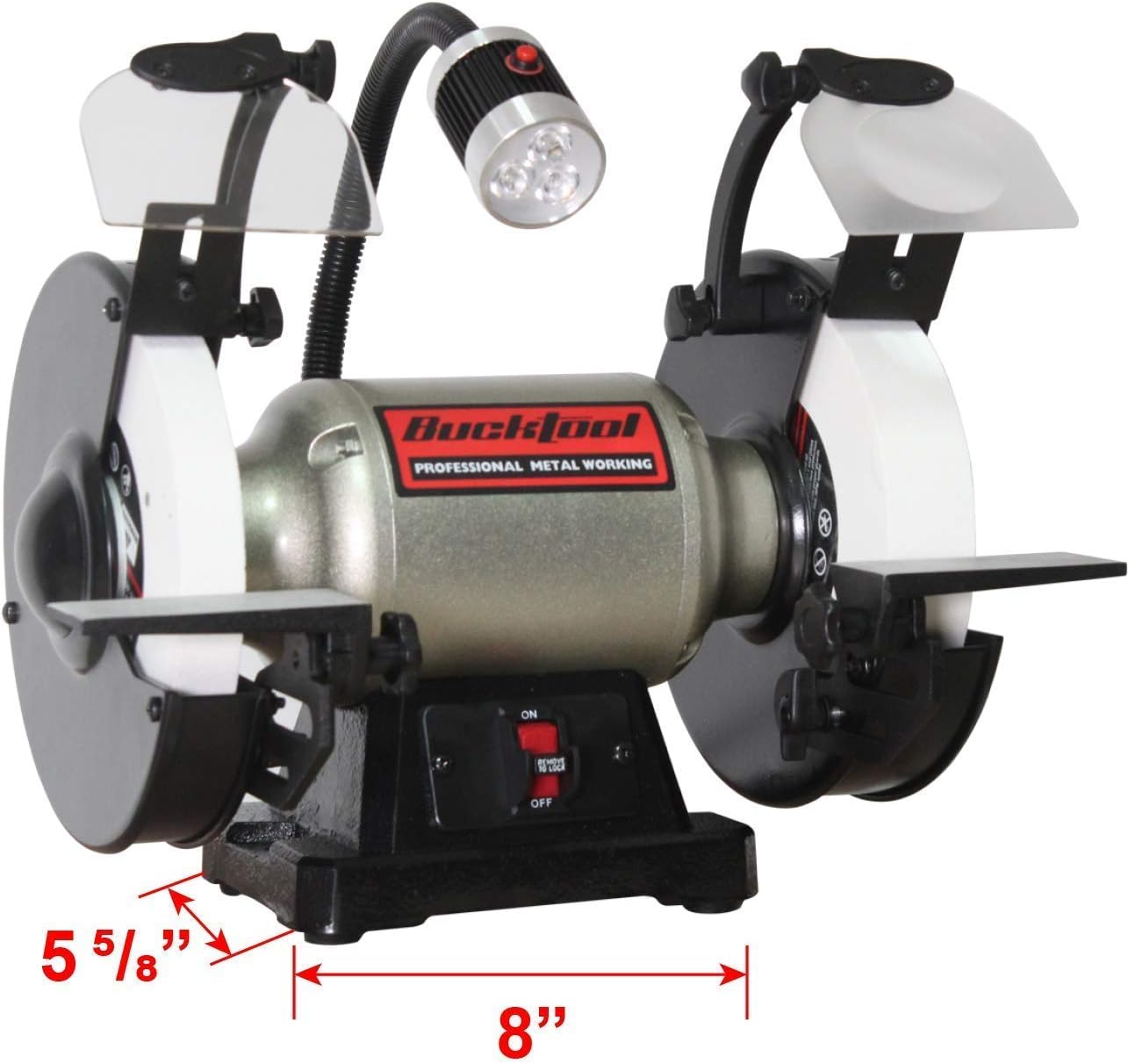 BUCKTOOL BD4801 Bench Belt Sander and Disc Sander & Low Speed Anti-Vibration Bench Grinder TDS-200C4HL - - 
