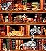 Cat Fabric - Library Cats - 100% Cotton - by The Yard