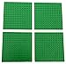 MinifigFans 5-Inch By 5-Inch Green Dots Baseplate Lego-Compatible 4-Pack