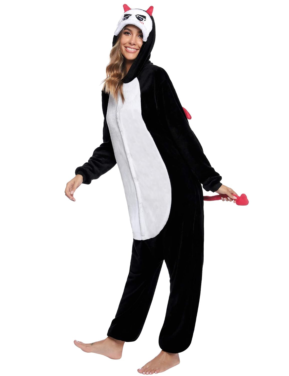 Pigiama Intero Invernale Unisex Adulto – Onesie Con Cerniera, Tasche, Morbido, Per Casa E Feste