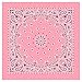 American Made Light Pink Western Paisley Bandana - Single Piece 22x22