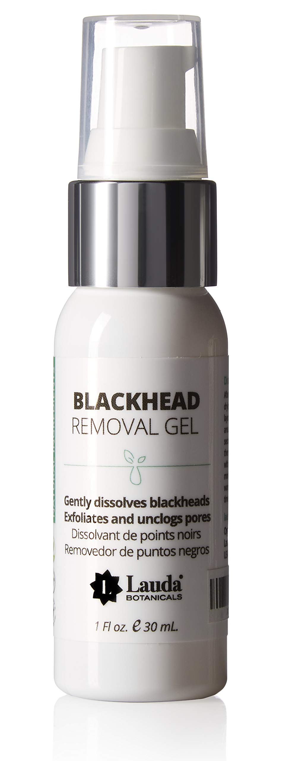 Blackhead Remover Cleanser with Salicylic Acid, Blackhead Eliminator & Dissolving Gel, 1 Ounce by LAUDA BOTANICALS