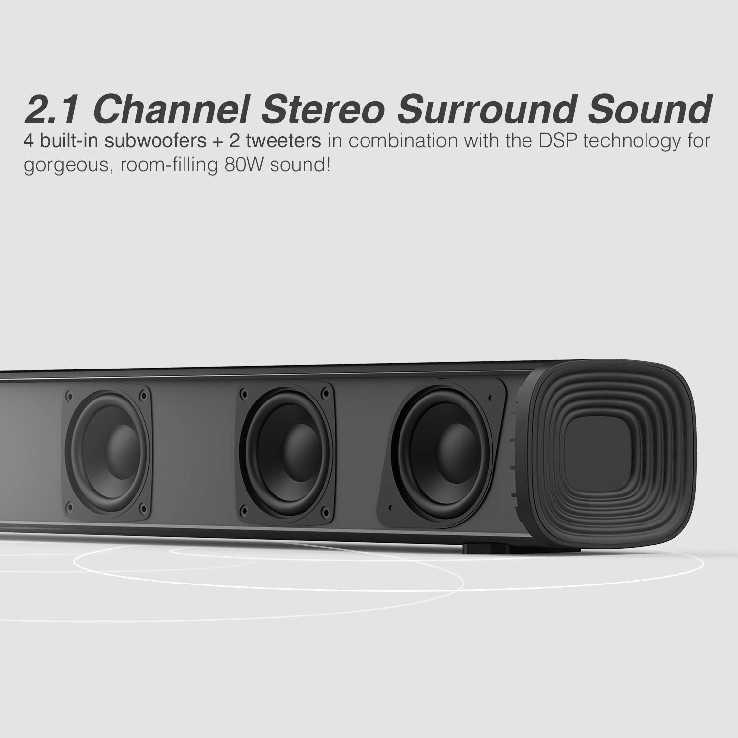 tv with built in sound system