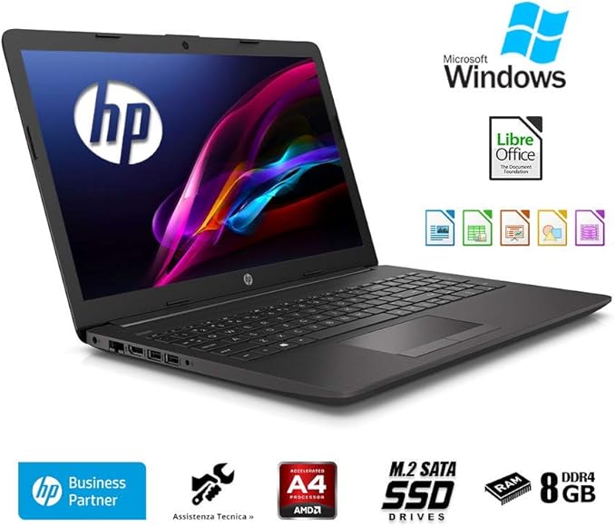 HP 255 G7 SSD Notebook PC, Display da 15.6", Cpu Amd A4, fino a 2,0 GHz ...