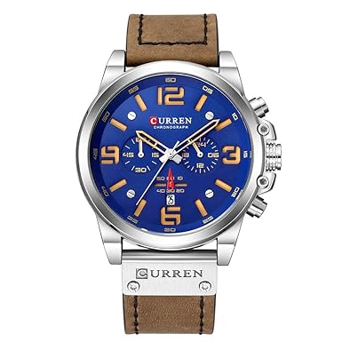 CURREN Herrenuhr Quarz-Markenuhr Armbanduhr Kalender Stunde Minute Zeitanzeige Lederuhr