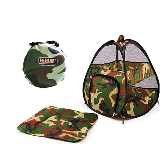 VICTORIE Haustier Haus Käfig Zaun Bett Schlafsack Zelt Laufstall Indoor Outdoor Faltbare für Katzen Hunde Welpen Rabbit Tarnu