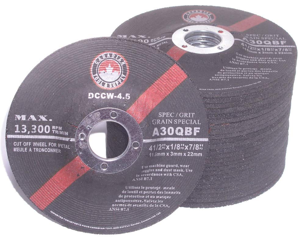 4.5Inch x 1/8Inch x 7/8Inch CutOff Wheels Type42 Depressed Center 25xDCCW4.5 25 Pack