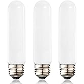 XININSUN T10 led Bulb, Dimmable T10 Frosted led Light Bulbs,8W Led Tube Bulbs, 60-75 Watt Equivalent,2700K Warm White,E26 Bas